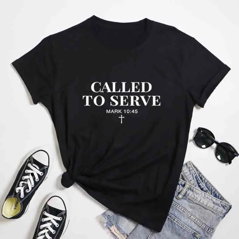 Called to Serve T-Shirt Unisex Crewneck Jesus Faith Tee Shirt  Cotton