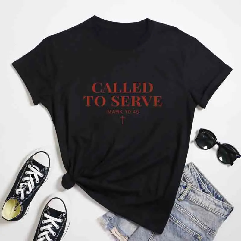 Called to Serve T-Shirt Unisex Crewneck Jesus Faith Tee Shirt  Cotton