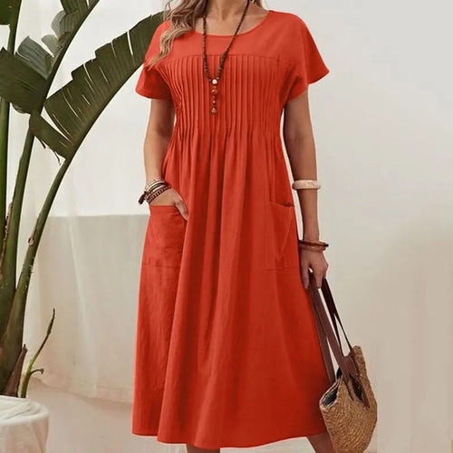 ZANZEA Fashion Summer Women Party Holiday Sundress Elegant O Neck